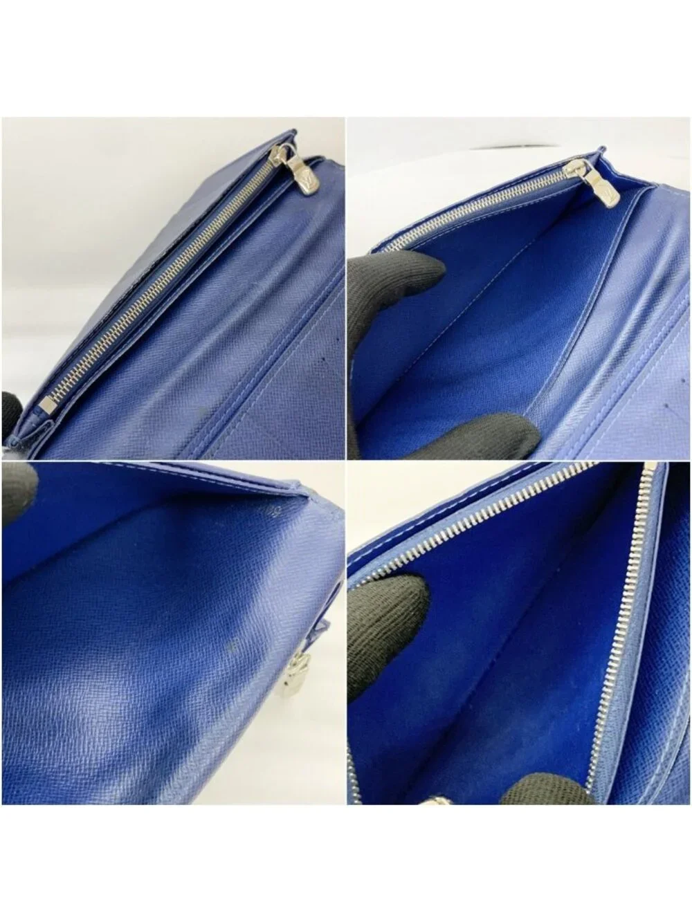 Louis Vuitton Taigarama Portefeuille Brazza Bifold Wallet Navy